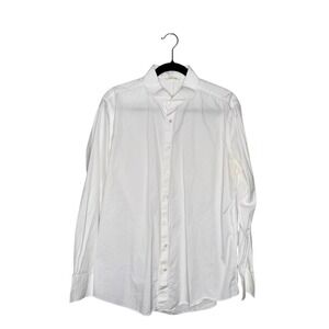 Suitsupply Dress Shirt Mens XL White Excellent Cotton Spread Collar Long Sleeve